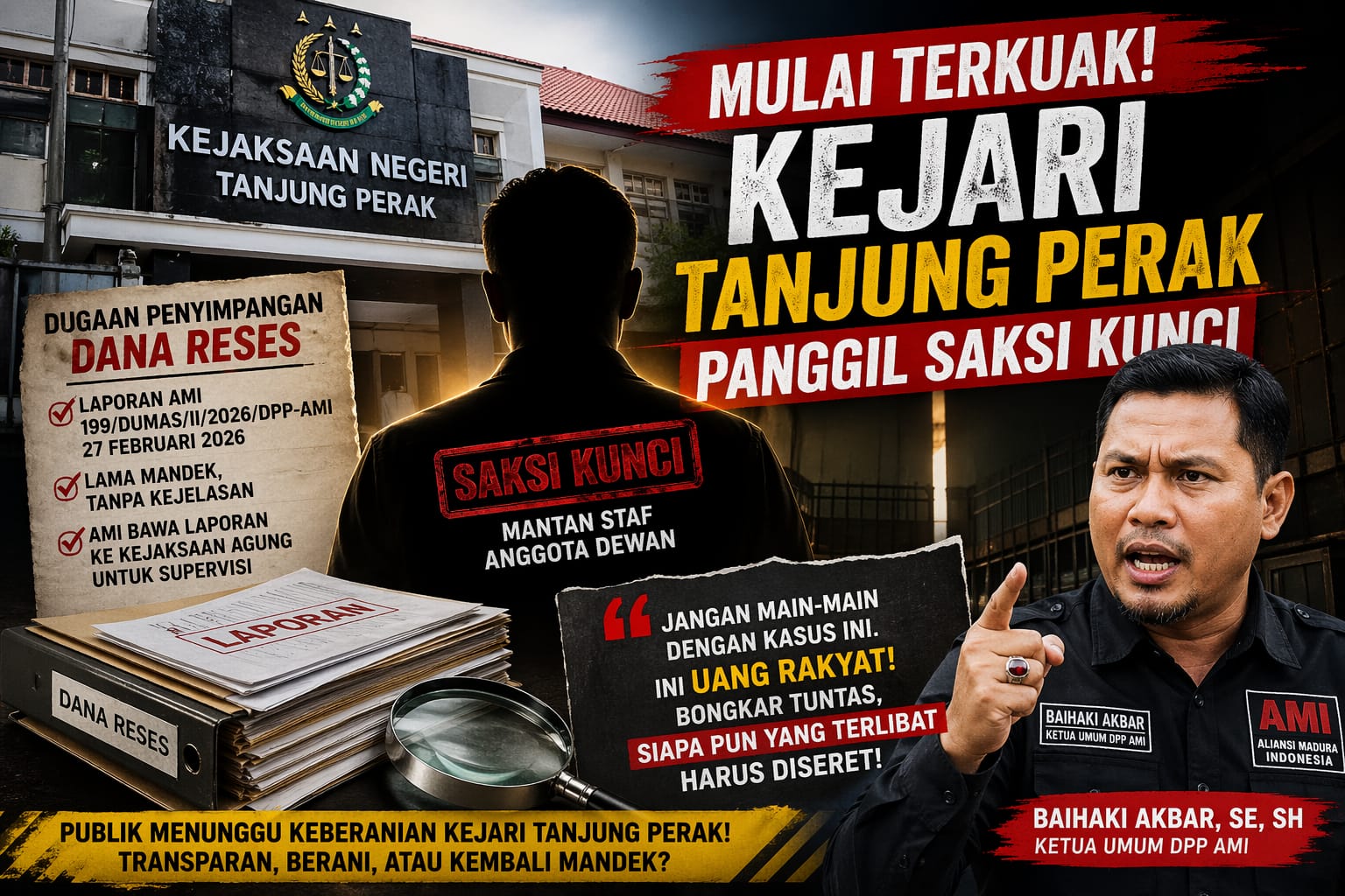 Kasus Dana Reses Mulai Terkuak AMI Minta Kejari Tanjung Perak Tak Main-main